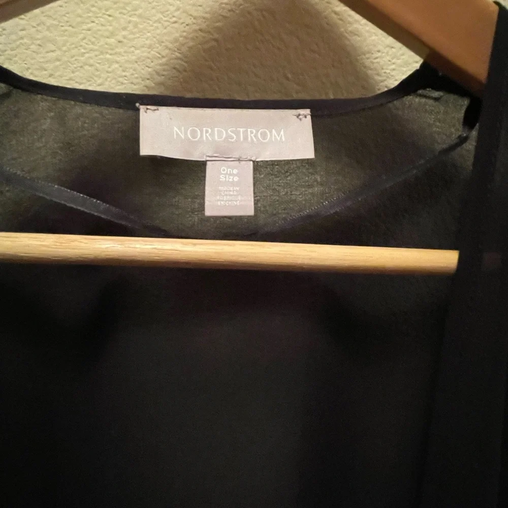 Nordstrom Black Chiffon Wrap - one size